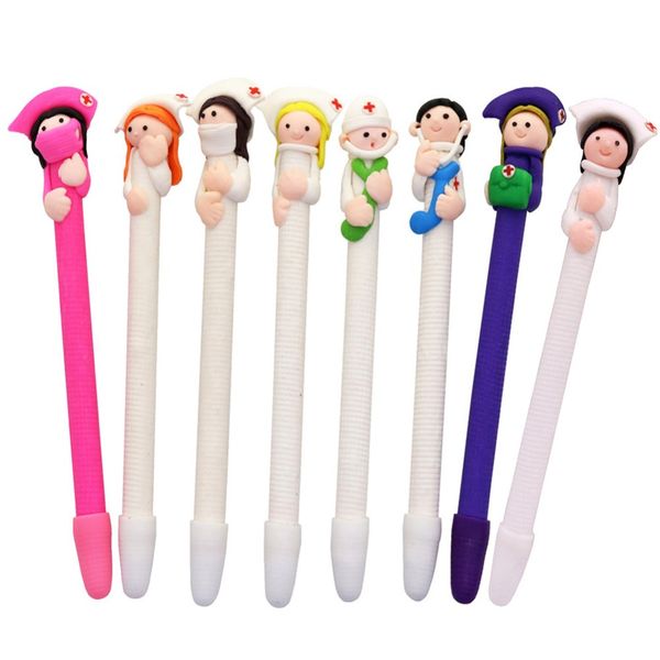 10 pcs nurses and doctors modeling 0.5mm refill black soft pottery ballpoint pen students creative stationery gift shop, Blue;orange
10 pcs nurses and doctors modeling 0.5mm refill black soft pottery ballpoint pen students creative stationery gift shop, Blue;orange