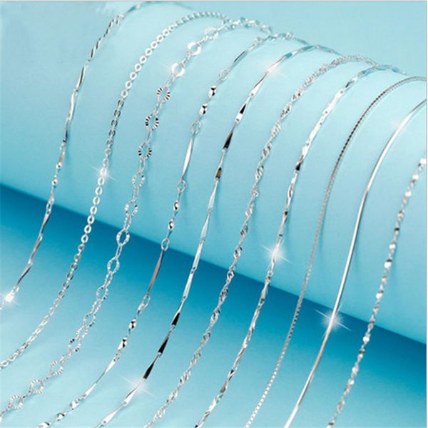 1 pcs sterling silver necklace for women fashion jewelry silver 925 chain necklaces 18 inch wedding party accessories gifts
1 pcs sterling silver necklace for women fashion jewelry silver 925 chain necklaces 18 inch wedding party accessories gifts