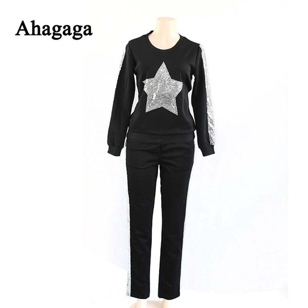 active summer autumn women tracksuits set 2 -pieces (sweatshirts +pants )silver star pattern long sleeve costume female suit set, Gray
active summer autumn women tracksuits set 2 -pieces (sweatshirts +pants )silver star pattern long sleeve costume female suit set, Gray