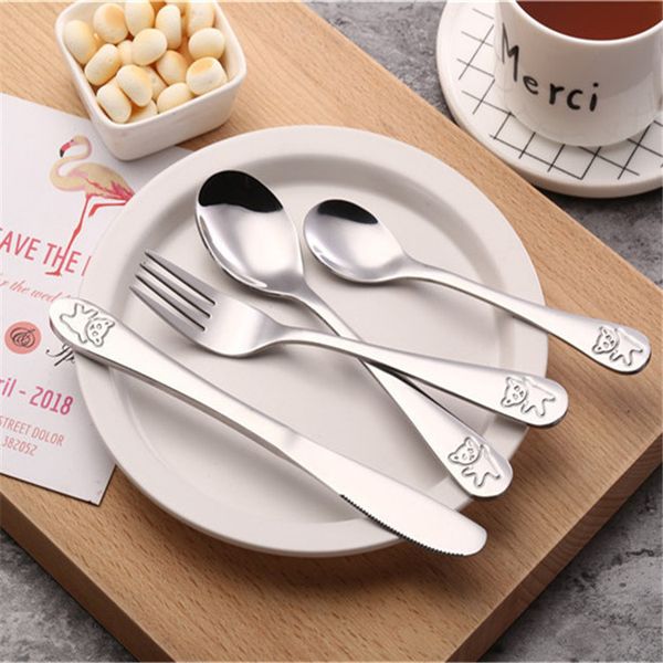 lovlely bear tableware set for kids, cute stainless steel children tableware set, 4pcs glossy silver kid's tableware set
lovlely bear tableware set for kids, cute stainless steel children tableware set, 4pcs glossy silver kid's tableware set