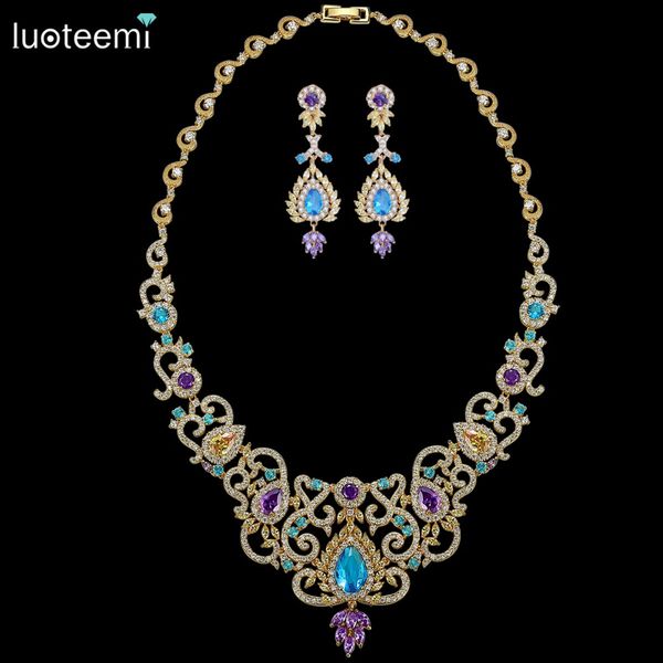 luoteemi 2017 big luxurious choker bohemia style shing clear multi cubic zircon necklace gold-color bridal wedding jewelry, Silver
luoteemi 2017 big luxurious choker bohemia style shing clear multi cubic zircon necklace gold-color bridal wedding jewelry, Silver
