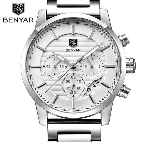 benyar 2017 men watches men wrist watches full steel sports quartz watch waterproof relogio masculino, Slivery;brown
benyar 2017 men watches men wrist watches full steel sports quartz watch waterproof relogio masculino, Slivery;brown