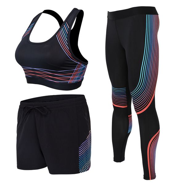 compression women running sets yoga sports bras fitness pants elastic tights shirts underwear gym slim thin leggings shorts suit, Black;blue
compression women running sets yoga sports bras fitness pants elastic tights shirts underwear gym slim thin leggings shorts suit, Black;blue