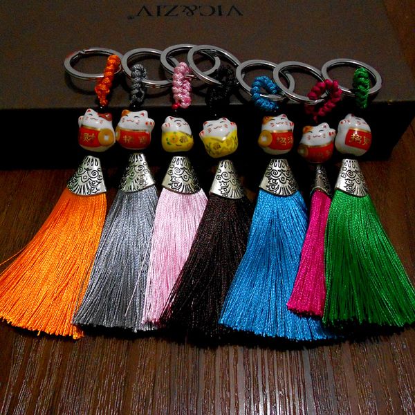 chinese knot lucky cat keychain tassel keyring bag pendant charms accessories crafts keychains for car keys ethnic gift, Slivery;golden
chinese knot lucky cat keychain tassel keyring bag pendant charms accessories crafts keychains for car keys ethnic gift, Slivery;golden
