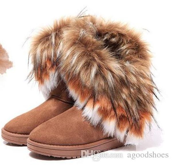 2018 fashion rabbit hair and fox fur in tube color matching warm snow winter boots for women & ladies winter ankle boots #8 #, Black
2018 fashion rabbit hair and fox fur in tube color matching warm snow winter boots for women & ladies winter ankle boots #8 #, Black