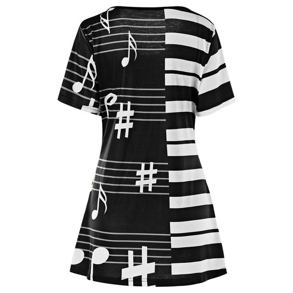 O-Neck T Shirt Women Plus Size Piano Key Music Note Print Tunic Top T-Shirts Casual Tshirt Summer O Neck Short Sleeve Tee Female
O-Neck T Shirt Women Plus Size Piano Key Music Note Print Tunic Top T-Shirts Casual Tshirt Summer O Neck Short Sleeve Tee Female