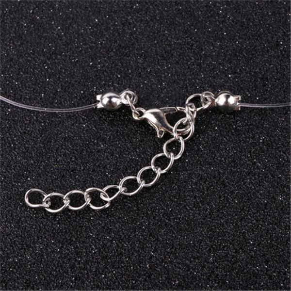fashion crystal necklace invisible line zircon clavicle chain women's accessories for women jewelry, Silver
fashion crystal necklace invisible line zircon clavicle chain women's accessories for women jewelry, Silver