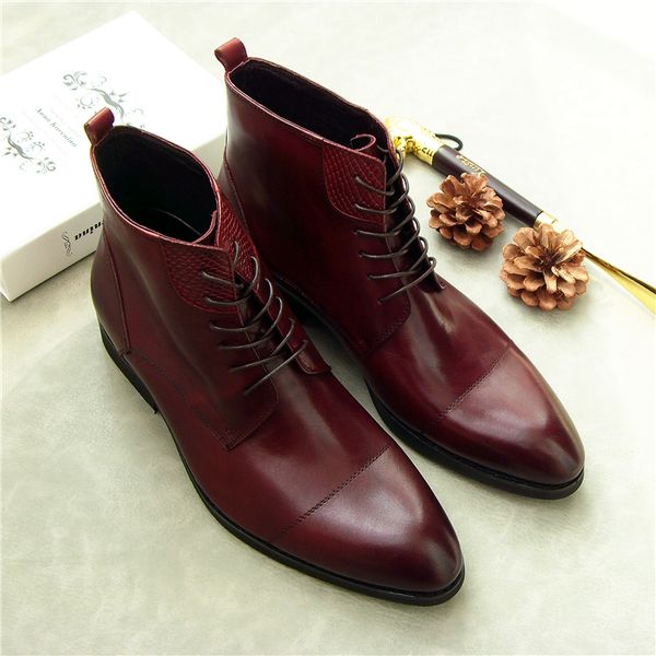 spring autumn mens real leather martin boots shoes wine black low heels lace up winter dress knight boots italy oxfords
spring autumn mens real leather martin boots shoes wine black low heels lace up winter dress knight boots italy oxfords