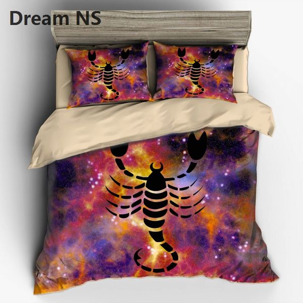 

ahsnme 12 constellation scorpio pattern bedding set chic design bedspreads australia duvet cover us eu au size king bed set