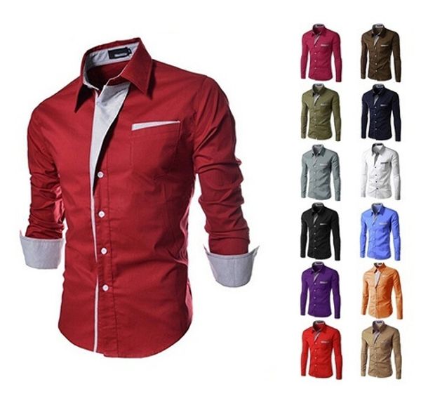 11colors fashion mens casual slim fit long sleeve casual dress shirts autumn winter outwear plus size xs-xxxl european size, White;black
11colors fashion mens casual slim fit long sleeve casual dress shirts autumn winter outwear plus size xs-xxxl european size, White;black