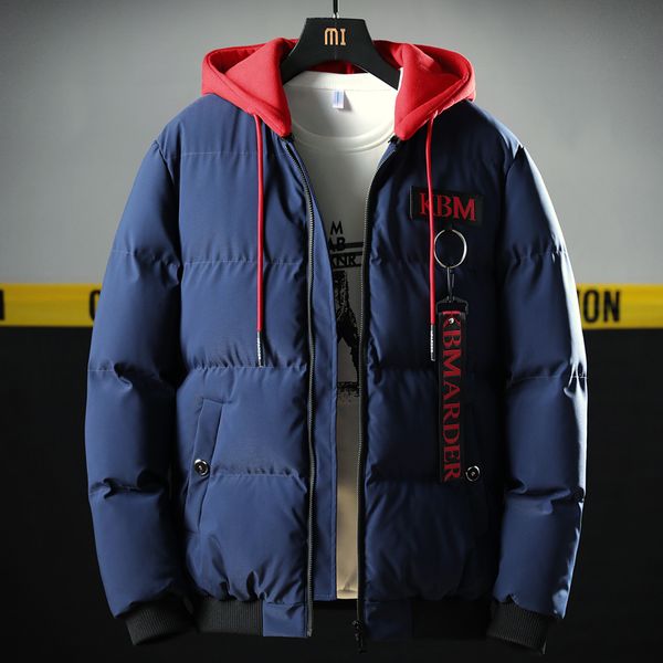 fashion winter male jacket hit color patchwork men's hooded parkas webbing design windproof keep warm male outwear, Black
fashion winter male jacket hit color patchwork men's hooded parkas webbing design windproof keep warm male outwear, Black