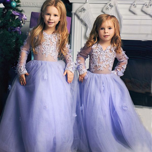 2019 spring lavender flower girls' dresses jewel neck illusion long sleeves lace appliques lovely handmade flowers floor length kids go, White;blue
2019 spring lavender flower girls' dresses jewel neck illusion long sleeves lace appliques lovely handmade flowers floor length kids go, White;blue