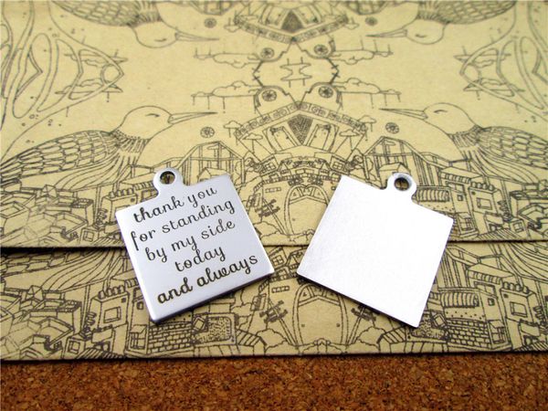 40pcs--"thank you for standing by my side today and a lways"stainless steel charms more style for choosing diy charms pendants for, Bronze;silver
40pcs--"thank you for standing by my side today and a lways"stainless steel charms more style for choosing diy charms pendants for, Bronze;silver