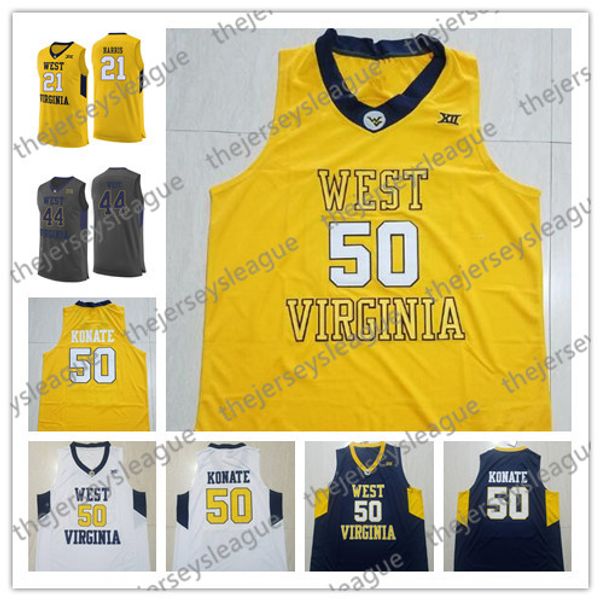 West Virginia Mountaineers #21 Wesley Harris 44 Jerry West 50 Sagaba Konate Gray Navy Yellow Black Stitched NCAA College Basketball Jersey
West Virginia Mountaineers #21 Wesley Harris 44 Jerry West 50 Sagaba Konate Gray Navy Yellow Black Stitched NCAA College Basketball Jersey
