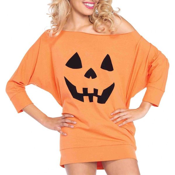 women's t-shirt women halloween clothing lady long sleeve pullover face printed female scoop neck, White
women's t-shirt women halloween clothing lady long sleeve pullover face printed female scoop neck, White