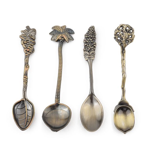 4pcs/set alloy vintage royal style carved coconut tree grape handle dessert spoon mini coffee spoons flatware cutlery
4pcs/set alloy vintage royal style carved coconut tree grape handle dessert spoon mini coffee spoons flatware cutlery