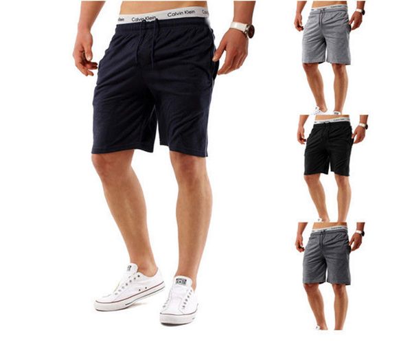 2018 new men summer casual shorts lace up waist solid color shorts fashion outwear knee length fitness men's clothing, White;black
2018 new men summer casual shorts lace up waist solid color shorts fashion outwear knee length fitness men's clothing, White;black