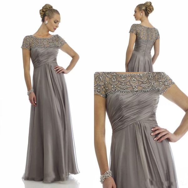 Vintage Sheer Chiffon Mother Dresses 2017 Short Sleeves Empire Wedding Party Gowns Custom Size Long Groom Prom Party Wear
Vintage Sheer Chiffon Mother Dresses 2017 Short Sleeves Empire Wedding Party Gowns Custom Size Long Groom Prom Party Wear