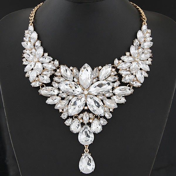 big choker necklace crystal flower necklaces & pendants maxi necklace women collier femme vintage statement jewelry collares, Silver
big choker necklace crystal flower necklaces & pendants maxi necklace women collier femme vintage statement jewelry collares, Silver