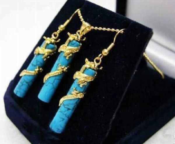 women jewelry sets dragon stone&turqoise pendant necklace+earrings fortune gifts, Black
women jewelry sets dragon stone&turqoise pendant necklace+earrings fortune gifts, Black