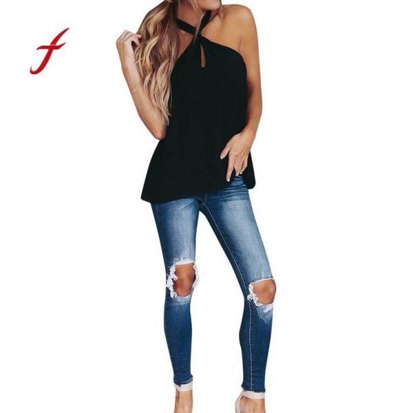 2018 women summer tank vest off shoulder chiffon backless sleeveless vest shirt loose blouse casual feminina cam solid, White
2018 women summer tank vest off shoulder chiffon backless sleeveless vest shirt loose blouse casual feminina cam solid, White