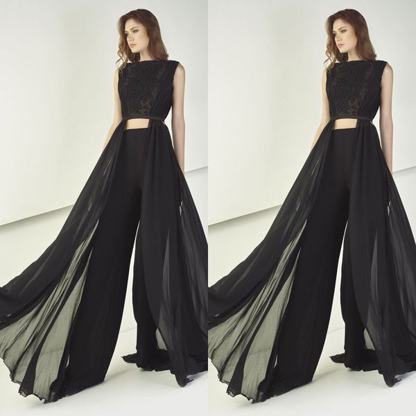 tony ward 2018 black jumpsuits prom dresses two pieces lace appliqued evening gowns formal wear
tony ward 2018 black jumpsuits prom dresses two pieces lace appliqued evening gowns formal wear