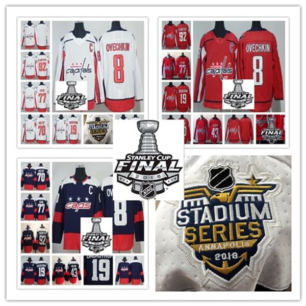 Washington Capitals 8 Alex Ovechkin 2018 Stanley Cup Final Caps Hockey jersey 43 Tom Wilson 77 T.J. Oshie Nicklas Backstrom Holtby jerseys
Washington Capitals 8 Alex Ovechkin 2018 Stanley Cup Final Caps Hockey jersey 43 Tom Wilson 77 T.J. Oshie Nicklas Backstrom Holtby jerseys