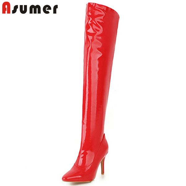 asumer black red fashion over the knee boots women pointed toe thin high heels ladies boots elegant ladies prom plus size
asumer black red fashion over the knee boots women pointed toe thin high heels ladies boots elegant ladies prom plus size