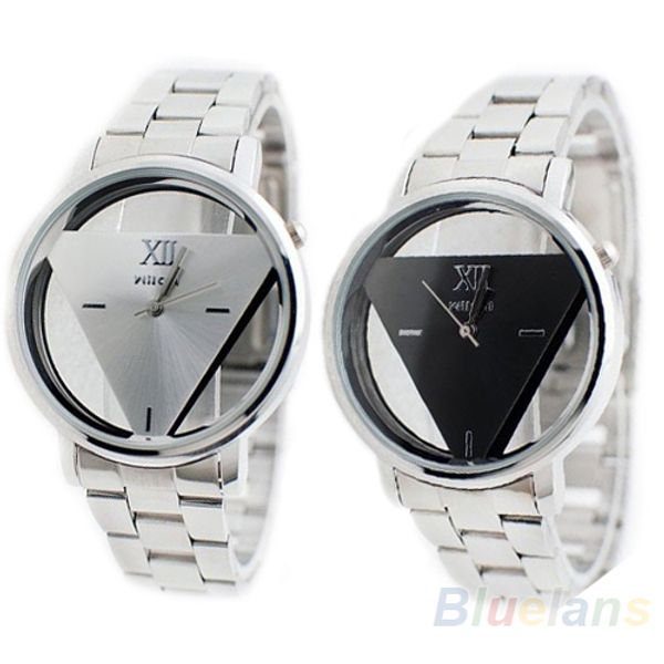 men women lover silver stainless steel triangle dial quartz wrist watch watches 02ay 3uj4, Slivery;brown
men women lover silver stainless steel triangle dial quartz wrist watch watches 02ay 3uj4, Slivery;brown