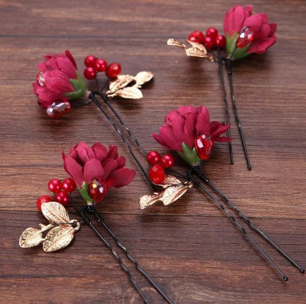 red flowers, bride hairdressing dress accessories, bridal hand-made headwear hairpin, Silver
red flowers, bride hairdressing dress accessories, bridal hand-made headwear hairpin, Silver