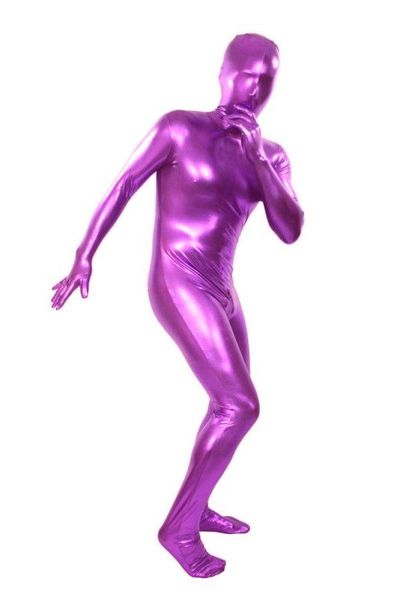 

mzs030) purple pink shiny metallic tights for classic halloween costumes original fetish zentai suits, Black