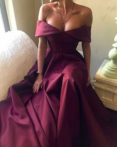 2019 new off the shoulder burgundy satin evening dresses simple formal evening dresses dark red backless prom dresses sweep train, Black;red
2019 new off the shoulder burgundy satin evening dresses simple formal evening dresses dark red backless prom dresses sweep train, Black;red