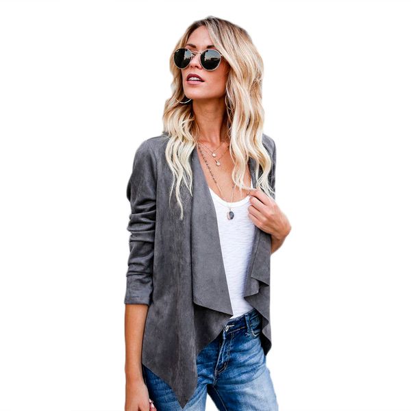 2018 fashion women clothes jackets coats long sleeve cardigan suede casual solid irregular turn-down collar blazer outwear, Black;brown
2018 fashion women clothes jackets coats long sleeve cardigan suede casual solid irregular turn-down collar blazer outwear, Black;brown