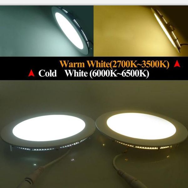 

Dimmable 9W / 12W/15W/18W/21W LED утопленный светильник Downlights теплый / естественный / холодный белый супертонкий светодиодный панельный светильник круглый / квадратный