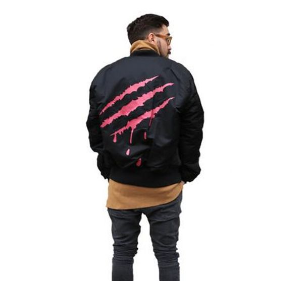 flying jacket usa brand ghost claws bloodstains embroidery pattern varsity bomber flight coat for men/women outerwear, Black;brown
flying jacket usa brand ghost claws bloodstains embroidery pattern varsity bomber flight coat for men/women outerwear, Black;brown
