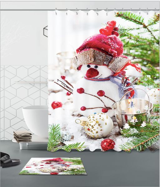 snowman pattern 3d print custom waterproof bathroom modern shower curtain polyester fabric bathroom curtain door mat sets
snowman pattern 3d print custom waterproof bathroom modern shower curtain polyester fabric bathroom curtain door mat sets