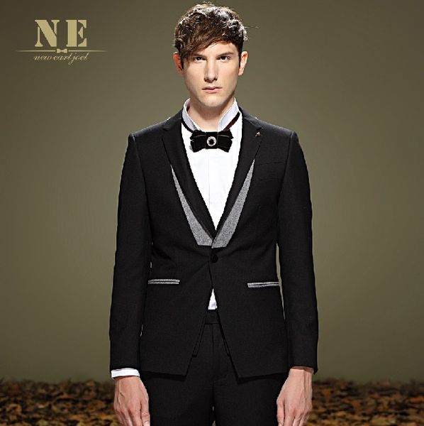earl joel 2015 men black super slim single button formal retro business wedding groom suits blazers 3xl suit jacket, White;black
earl joel 2015 men black super slim single button formal retro business wedding groom suits blazers 3xl suit jacket, White;black