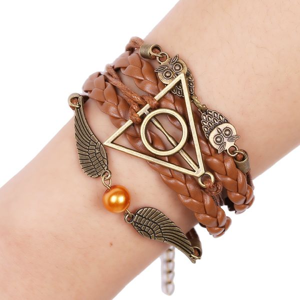 angle wing owl charms multilayer leather bracelets for women men friend gift wristlet diy handmade weave pu bracelet wholesale punk style, Golden;silver
angle wing owl charms multilayer leather bracelets for women men friend gift wristlet diy handmade weave pu bracelet wholesale punk style, Golden;silver