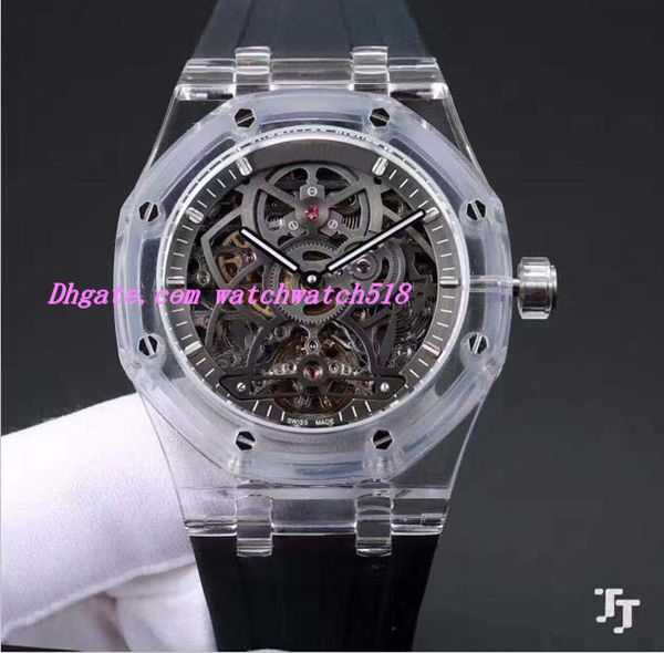 luxury watches mens black rubber bracelet steel skeleton 42mm automatic fashion brand men's watch wristwatch, Slivery;brown
luxury watches mens black rubber bracelet steel skeleton 42mm automatic fashion brand men's watch wristwatch, Slivery;brown