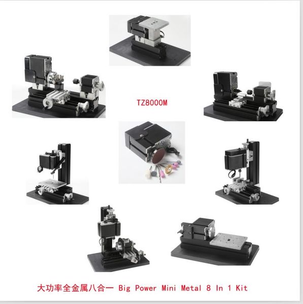 tz8000m 60w metal 8 in 1 mini lathe 60w,12000rpm mini 8 in1 lathe kit metal lathe drilling,milling,sanding machine
tz8000m 60w metal 8 in 1 mini lathe 60w,12000rpm mini 8 in1 lathe kit metal lathe drilling,milling,sanding machine
