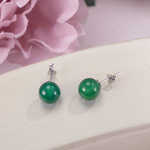 fine jewelry stud earrings for women solid 925 silver 6mm red green agate yellow chalcedony classic earring party gift, Golden;silver
fine jewelry stud earrings for women solid 925 silver 6mm red green agate yellow chalcedony classic earring party gift, Golden;silver