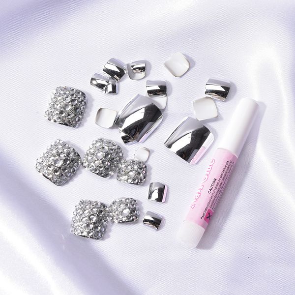 new 24 pcs summer beauty chic toe nails metallic silver for foot nail with rhinestone foot false nail high quality, Red;gold
new 24 pcs summer beauty chic toe nails metallic silver for foot nail with rhinestone foot false nail high quality, Red;gold