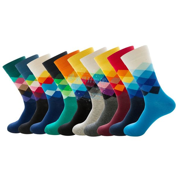 fashion brand quality mens happy socks 10colors striped plaid socks men combed cotton calcetines largos hombre, Black
fashion brand quality mens happy socks 10colors striped plaid socks men combed cotton calcetines largos hombre, Black