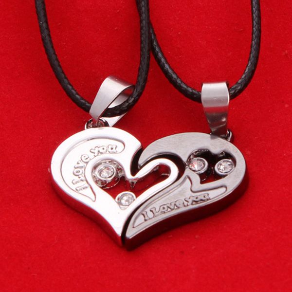men women stainless steel lover couple necklace heart pendant gift love heart choker necklace collier femme perle bijoux femme, Silver
men women stainless steel lover couple necklace heart pendant gift love heart choker necklace collier femme perle bijoux femme, Silver