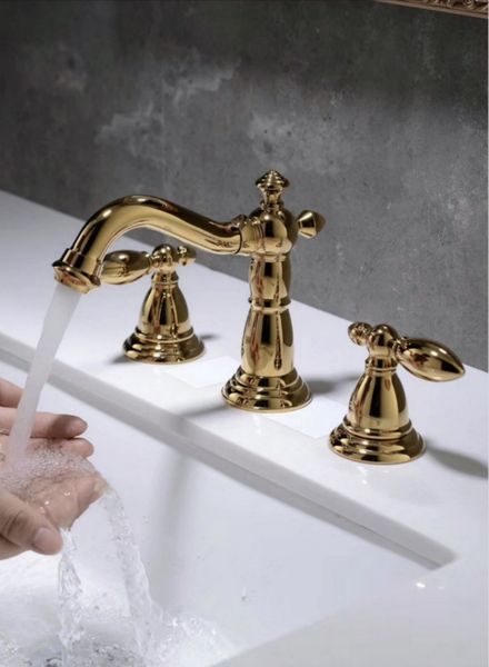 gold clour 8 inch 3 holes widespread bathroom lavatory sink faucet mixer tap deck mounted ship
gold clour 8 inch 3 holes widespread bathroom lavatory sink faucet mixer tap deck mounted ship