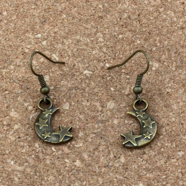 moon stars charm earrings fish ear hook 24pairs/lot antique bronze chandelier jewelry 11x36mm a-331e, Silver
moon stars charm earrings fish ear hook 24pairs/lot antique bronze chandelier jewelry 11x36mm a-331e, Silver