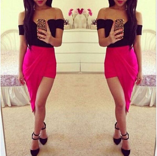 1pcs/lot fashion new solid high low wrapped elastic waist asymmetrical skirt draped cut out skirt pack hip, Black
1pcs/lot fashion new solid high low wrapped elastic waist asymmetrical skirt draped cut out skirt pack hip, Black