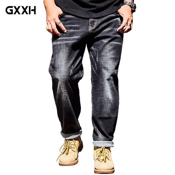2018 brand large size 42 44 46 with cowboy boots jeans men's simple stretch loose washed large pocket straight trousers, Blue
2018 brand large size 42 44 46 with cowboy boots jeans men's simple stretch loose washed large pocket straight trousers, Blue