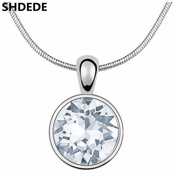 shdede round pendant necklaces crystal from solitaire clear rhinestone snake chain necklace for women jewelry +6531, Silver
shdede round pendant necklaces crystal from solitaire clear rhinestone snake chain necklace for women jewelry +6531, Silver