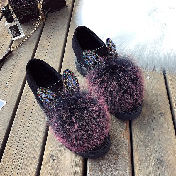 rimocy platform shoes woman ankle boots foor women fur ball flat botas mujer flock round toe casual shoes ladies crystal botines, Black
rimocy platform shoes woman ankle boots foor women fur ball flat botas mujer flock round toe casual shoes ladies crystal botines, Black